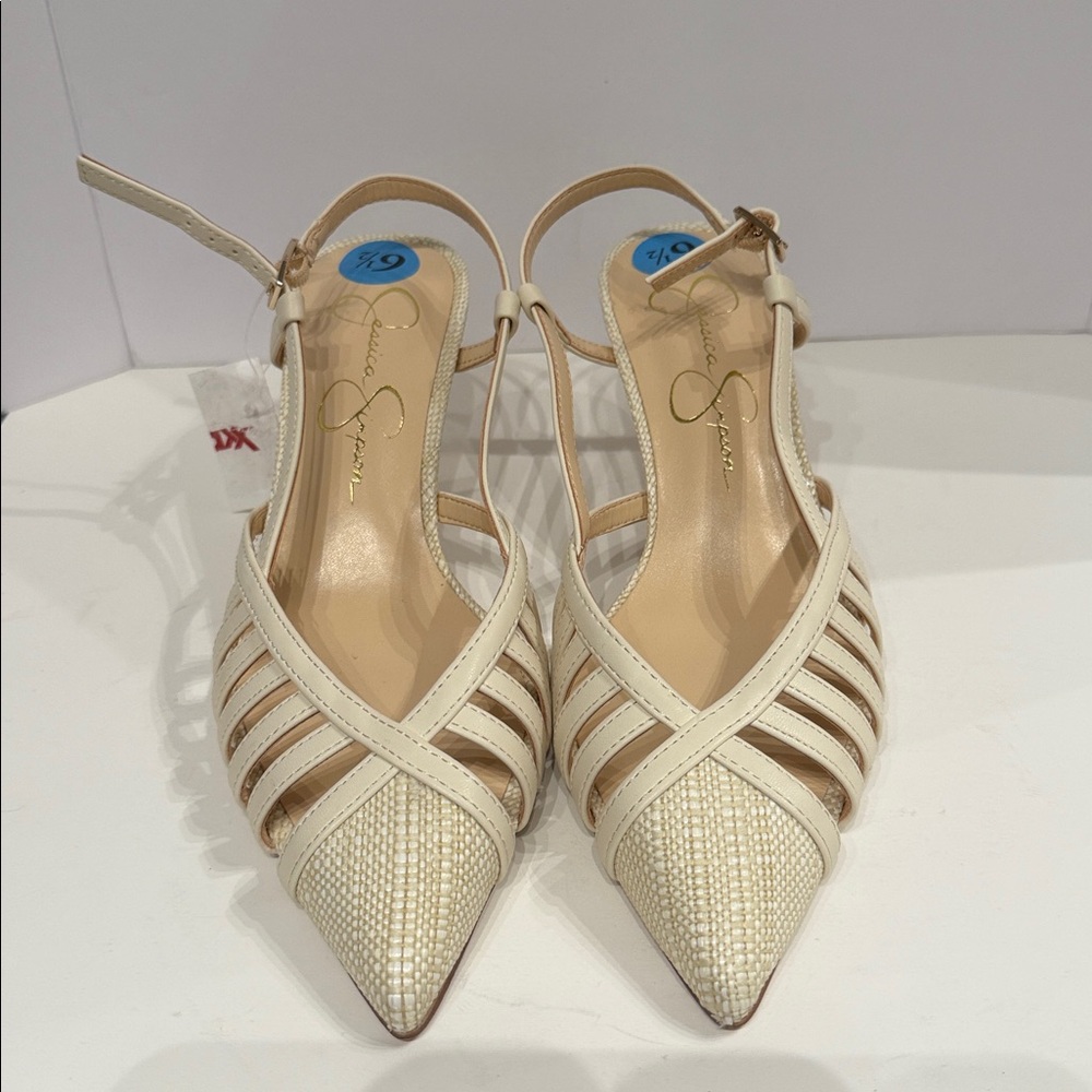 Jessica Simpson Strappy Pumps Cream Color  NWT-FINAL PRICE! - Picture 2 of 11